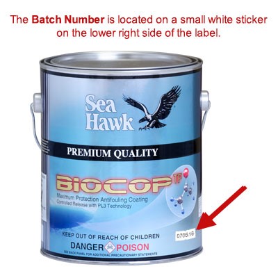 Paint Batch Number Info